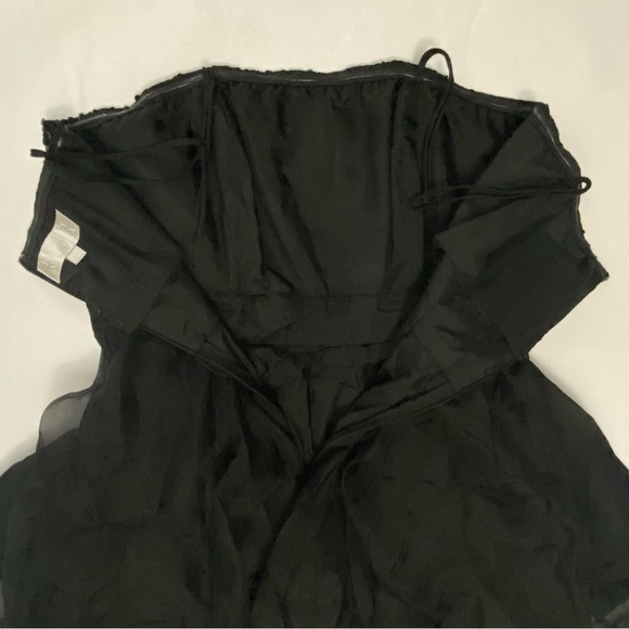 Badgley Mischka Size 6 Black Cocktail Dress Strapless NWT - Picture 7 of 9